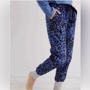 Aerie Blue Leopard Print pajama Pants